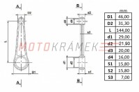 Ojnica úplná Jawa 175/356 Kýv. s klietkou D16 - CKR