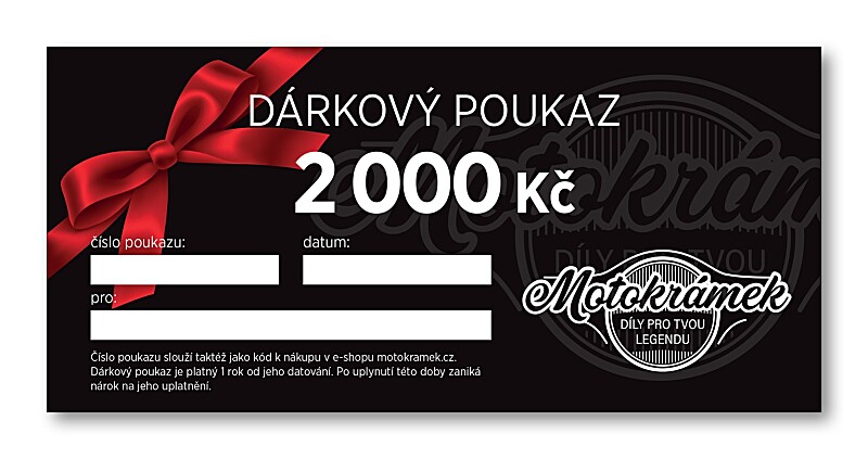 Dárkový poukaz - 2000 Kč